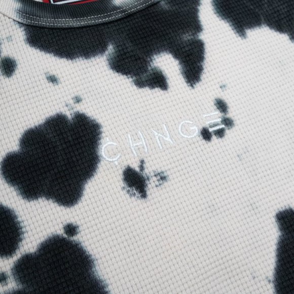 CHNGE Tie Dye Logo Ribbed Crop Tank - Picture 2 of 4